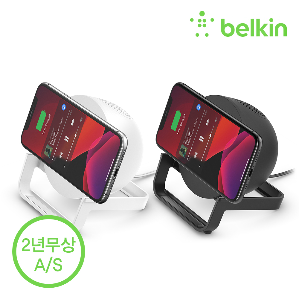 벨킨 부스트업 10W 무선 충전 거치대 + 블루투스 스피커 AUF001 아이폰16e 갤럭시 화상회의 - 상세 이미지 2