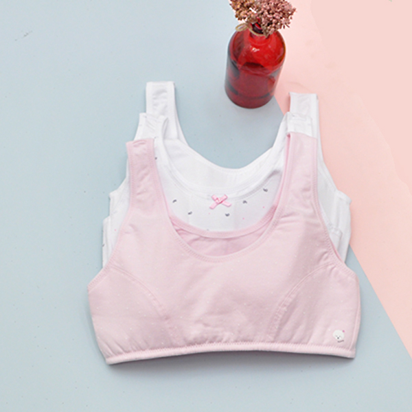 제임스딘 주니어 심리스브라 속옷 초등여아 면 메시 브라패드 중학생브라 1단계 - 상세 이미지 2