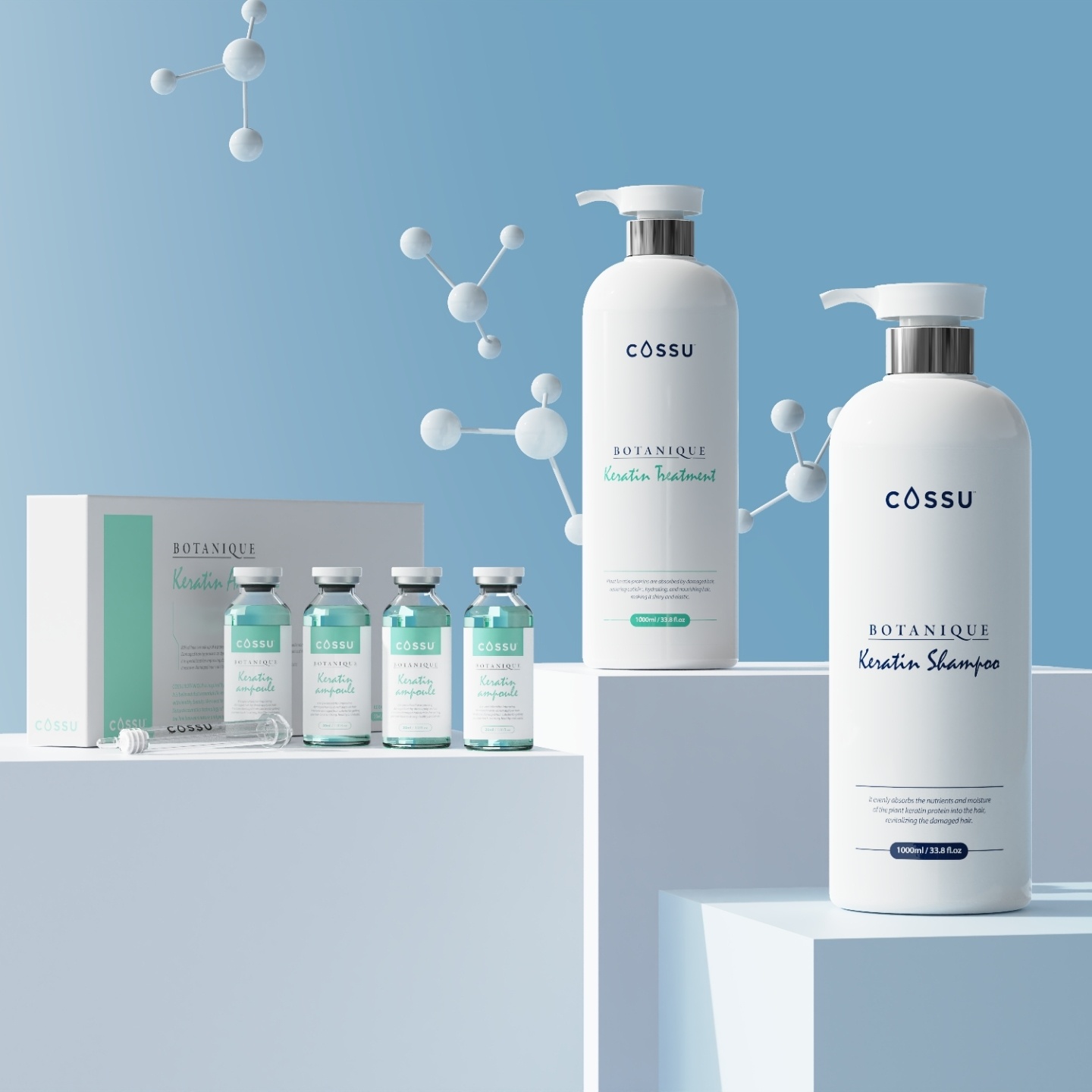 코쉬 보타니끄 케라틴 샴푸 1000ml 극손상모발 약산성 대용량 미용실샴푸 - 상세 이미지 3