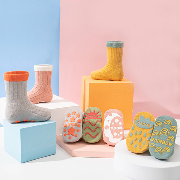 돌 아기 유아 하늘 골지 양말 미끄럼방지 논슬립 삭스