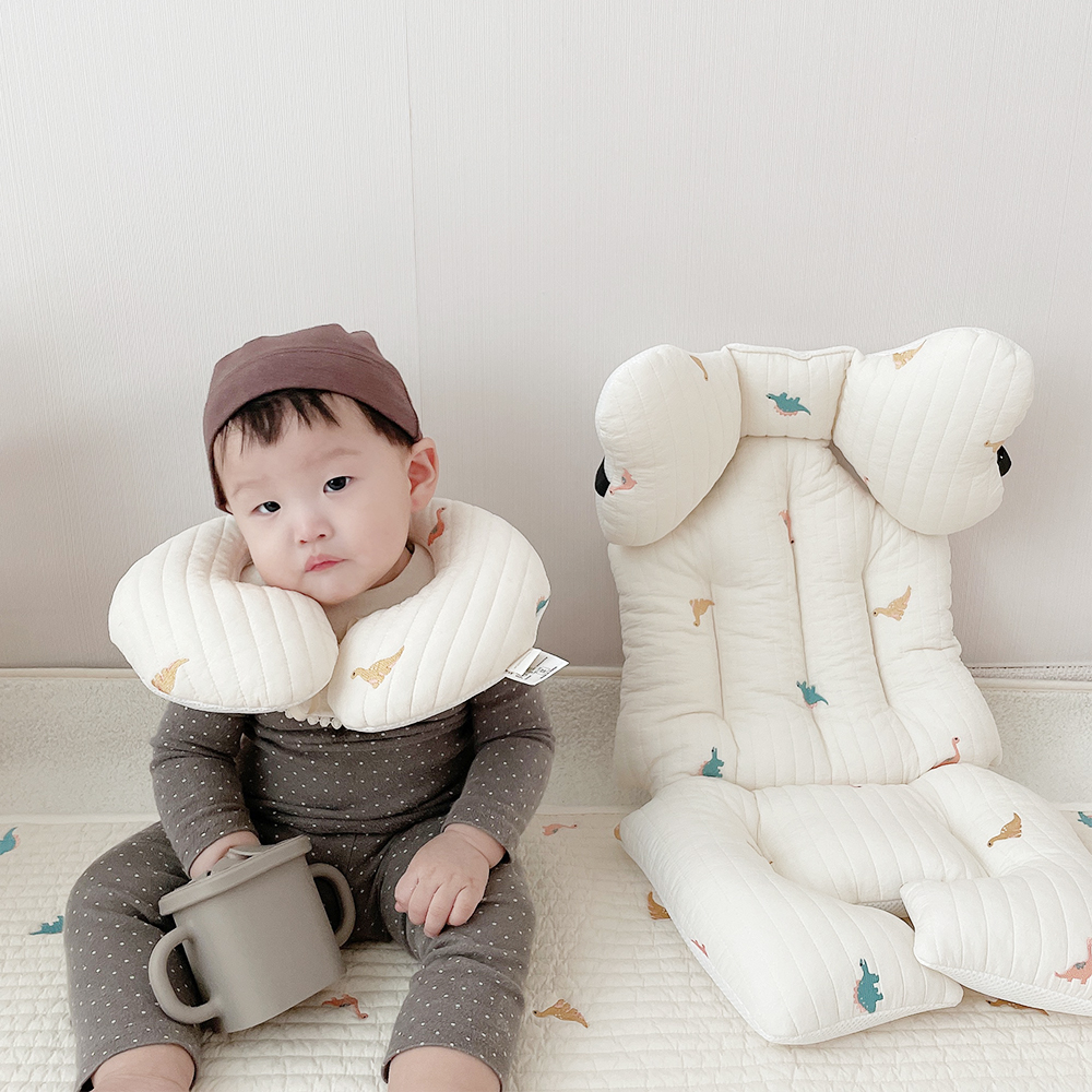 마롤로뜨 100수 누빔 아기 목베개 유모차 베개 카시트 목쿠션 신생아 유아 메이플토리