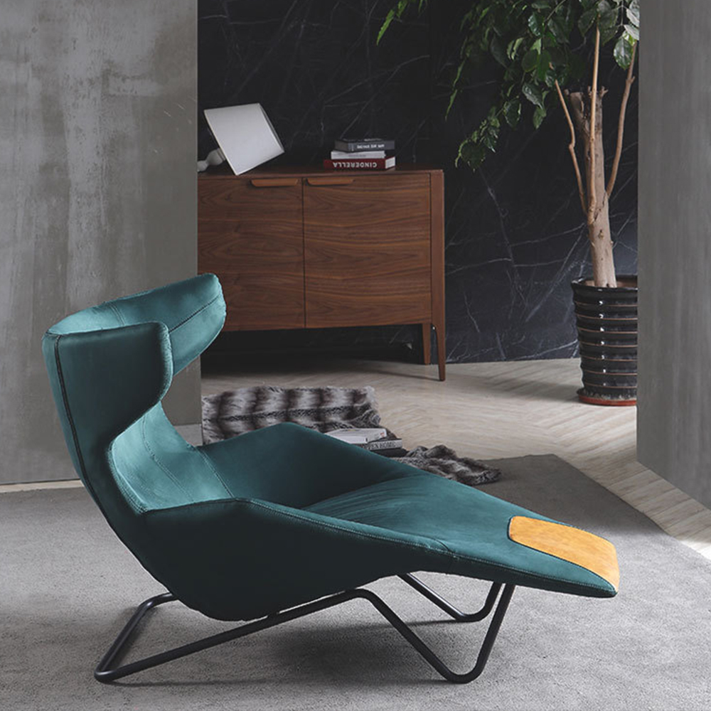 라슈에뜨 명품 이태리 1인 독서 의자 안락 암 체어 무중력 쇼파 Fabric 딥그린블루