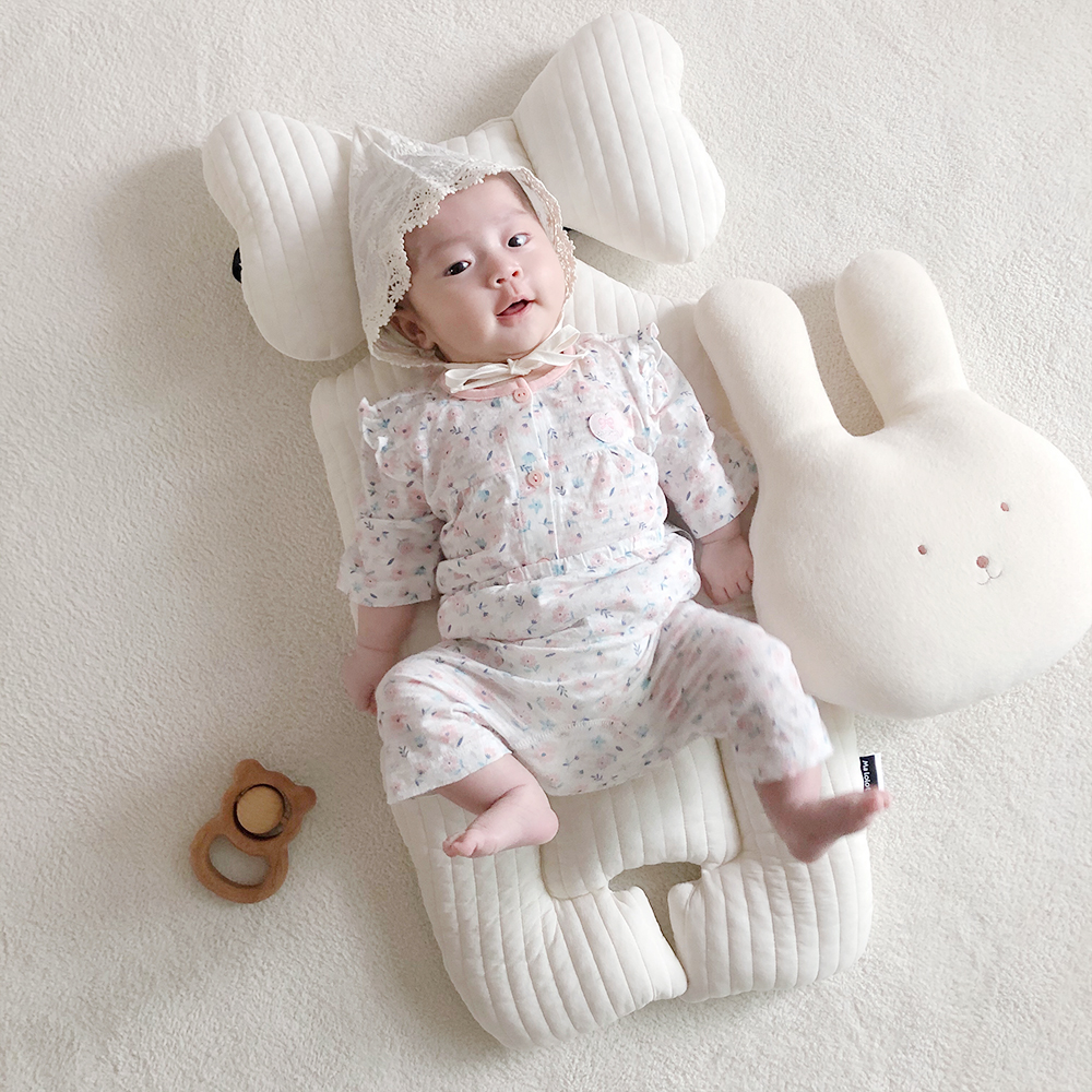 마롤로뜨 유모차라이너+목쿠션 세트 100수 누빔 시트 신생아 아기 통통 라이너 인디핑크