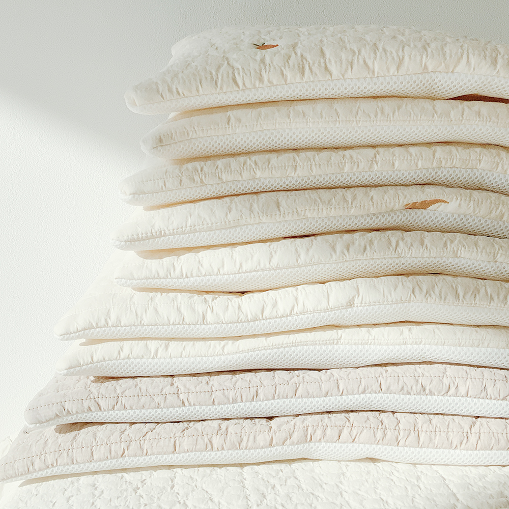 마롤로뜨 아기베개 누빔 씬필로우 유아 신생아 돌 낮은베개 나염 초코베어