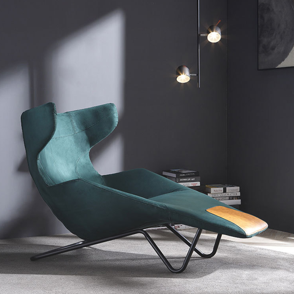라슈에뜨 명품 이태리 1인 독서 의자 안락 암 체어 무중력 쇼파 Fabric 딥그린블루