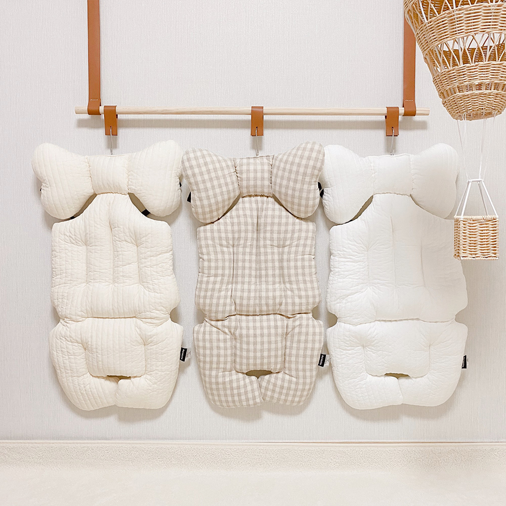 마롤로뜨 유모차라이너+목쿠션 세트 100수 누빔 시트 신생아 아기 통통 라이너 인디핑크