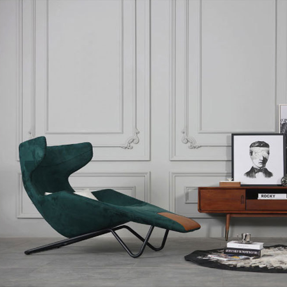 라슈에뜨 명품 이태리 1인 독서 의자 안락 암 체어 무중력 쇼파 Fabric 딥그린블루