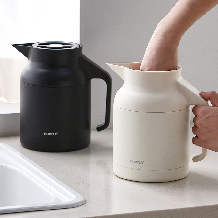 무디타 스텐 보냉 보온 진공 주전자 테이블팟 1.5L