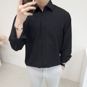 1+1 구김제로 링클프리 부드러운 남자 스판 긴팔 셔츠 9컬러 착용 후기 | 사이즈/핏 총정리 - 상품 이미지 2