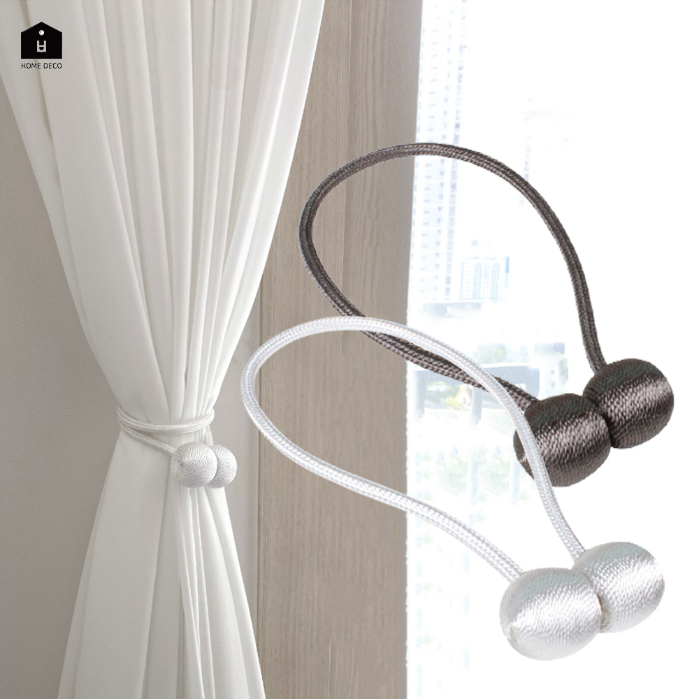 자석 커튼 타이백 집게 커튼묶기 홀더 끈 2P