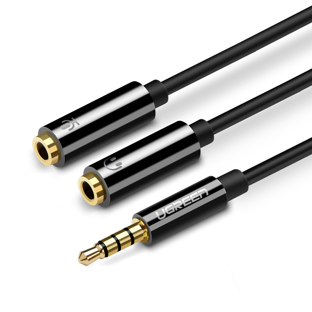 유그린 3.5mm 4극 to 마이크 헤드셋 이어폰 분배기 Y케이블, AV141 - 상세 이미지 2