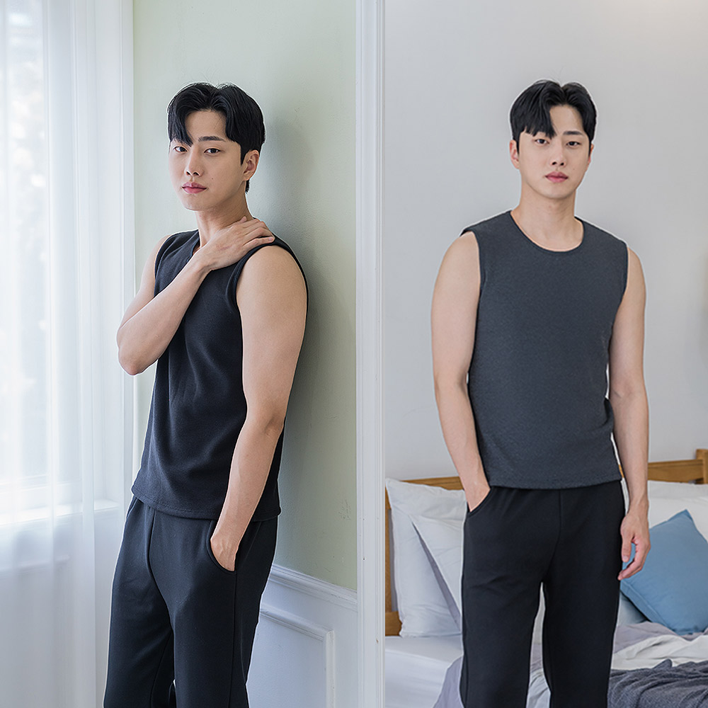 남자 기모 런닝 겨울 나시 남성 민소매 이미지 3