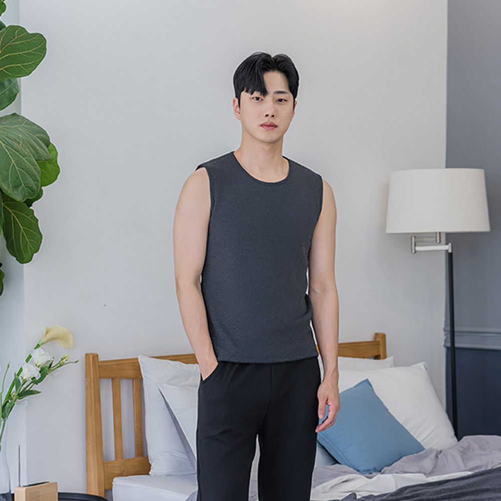남자 기모 런닝 겨울 나시 남성 민소매 이미지 2