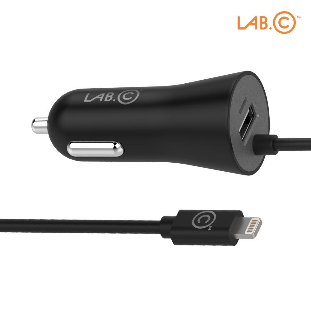 랩씨 아이폰 차량용 고속 충전기 라이트닝 케이블 일체형+USB-A 1포트(시가잭 어댑터) - 상세 이미지 3