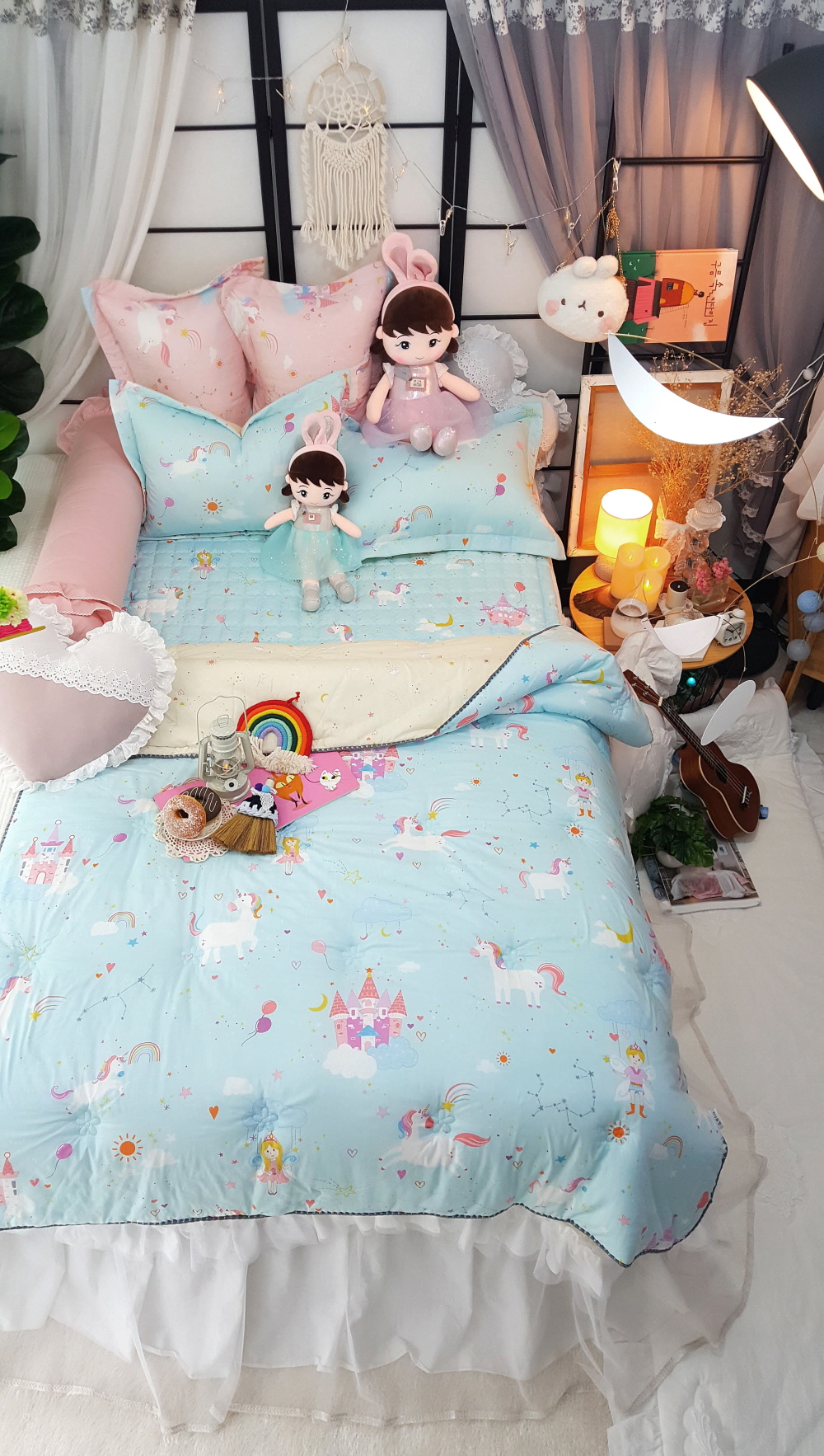 유니콘 구름 모달이불 어린이이불 세트 겨울 간절기