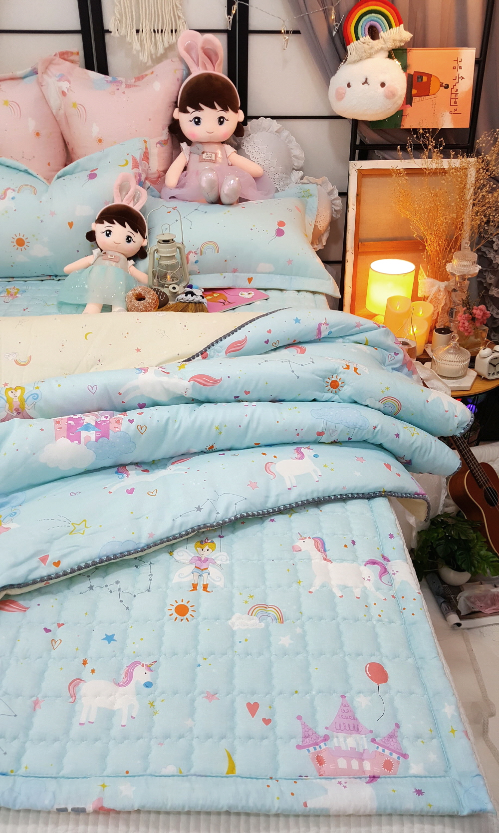 유니콘 구름 모달이불 어린이이불 세트 겨울 간절기