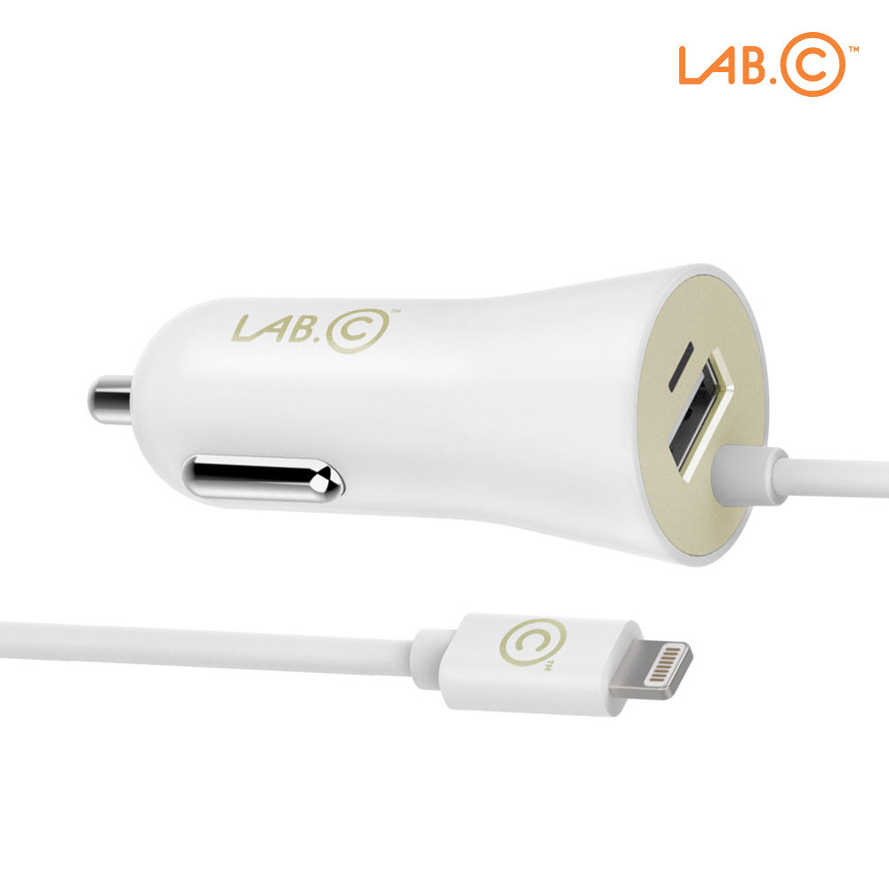 랩씨 아이폰 차량용 고속 충전기 라이트닝 케이블 일체형+USB-A 1포트(시가잭 어댑터) - 상세 이미지 2