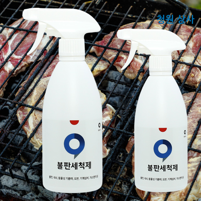 불판세척제 1개 + 오븐크리너 1개 주방후드 기름때제거 가스렌지 기계설비 동물성기름때
