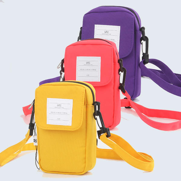 미니 핸드폰가방 학생 초등 천미니크로스백 화이트 FA824