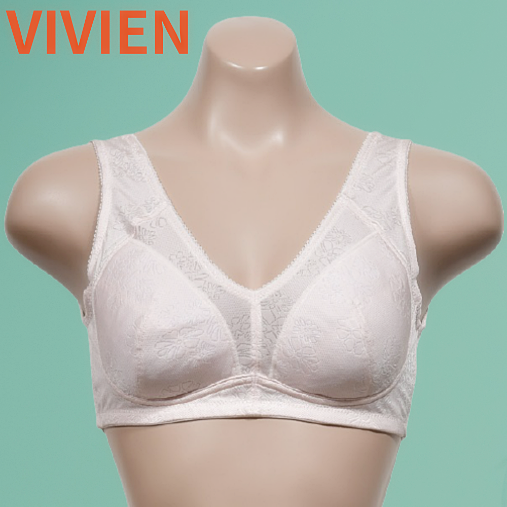 비비안홑겹브라 패드없는 뽕없는 노패드 마담 할머니브라 80B컵 85B컵 90B 95B - 메인 이미지