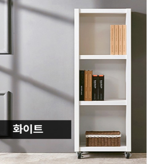 이동식책장 멀바우책장 세로형 바퀴형 이동형 바퀴달린책장 - 상세 이미지 2