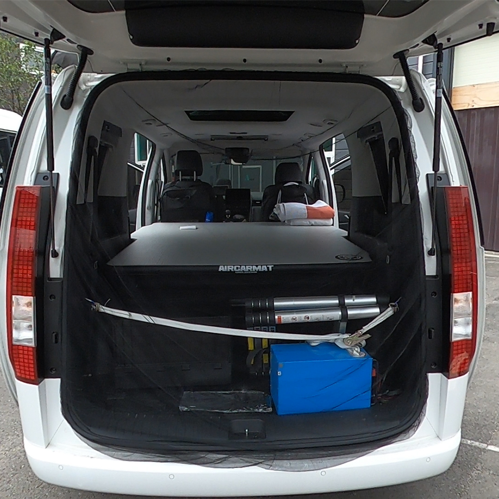 차박모기장 자동차 트렁크 모기장 스타리아 카니발 레이 스타렉스 방충망 차량용 200블랙