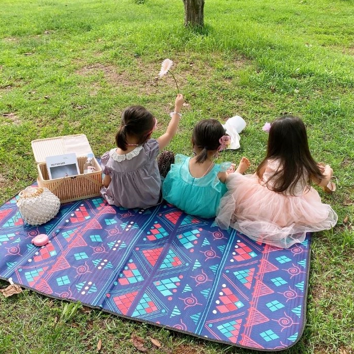 감성 방수 피크닉 매트 돗자리 에스닉 레드 소 - 상세 이미지 2