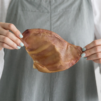 강아지 수제 간식 대형견 뼈간식 개껌 돼지귀 4P