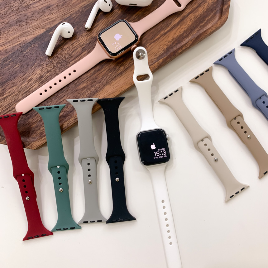 [쿠폰][1+1할인/당일출고/스마트워치] 텀즈 딥컬러 실리콘 38mm 40mm 41mm 스트랩 10color 상세 이미지 4