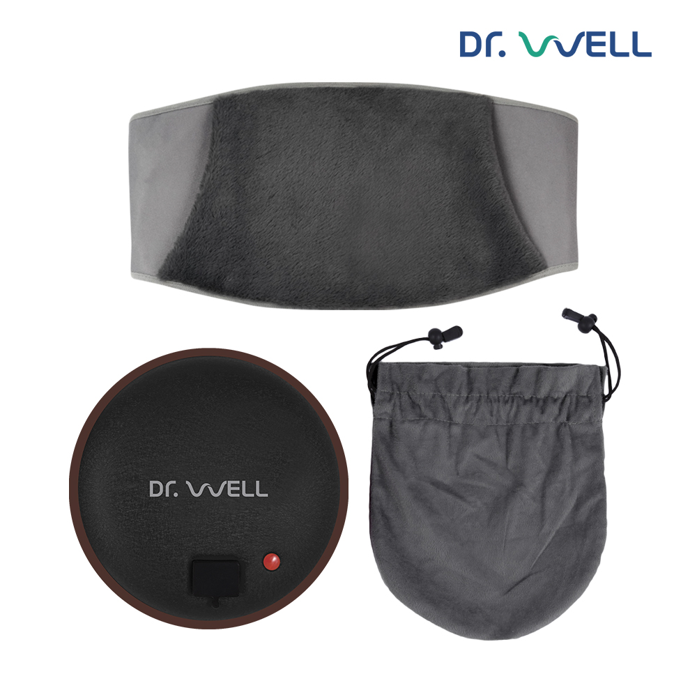 닥터웰 웰스톤 온열 무선 돌 찜질기 DR-175 블랙 (전용 복대 증정)