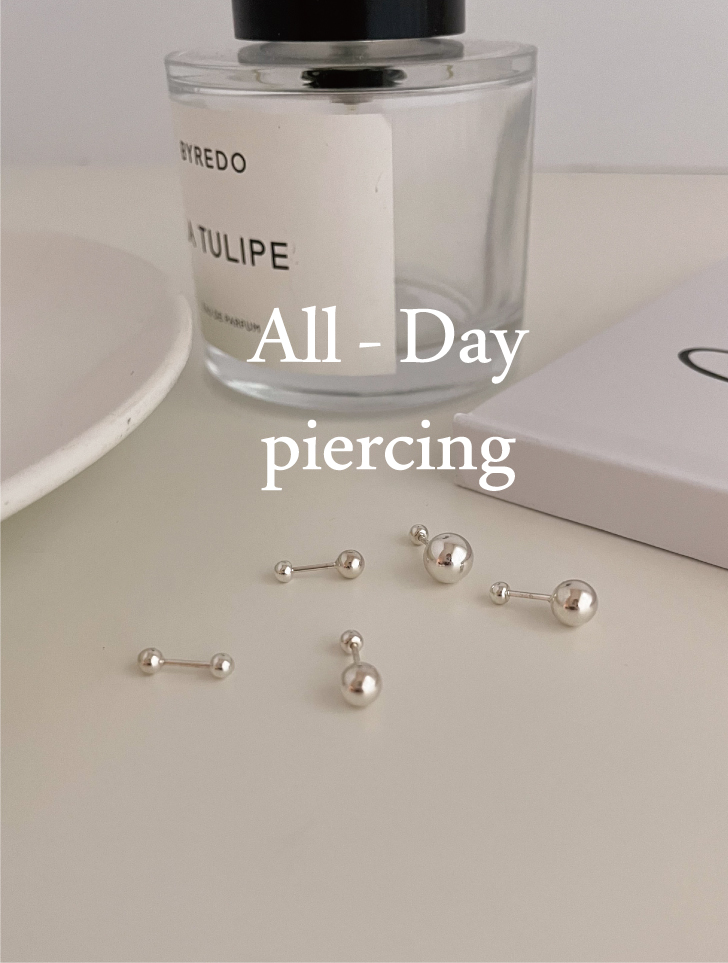 셀프러브 925 실버 빼지 않는 올데이 피어싱 (낱개) 3mm 4mm 5mm 6mm 7mm 이미지 2
