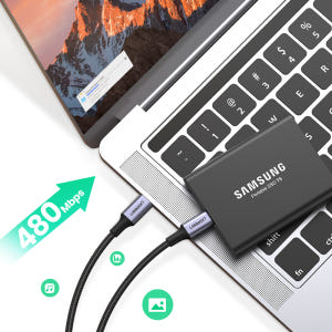 유그린 100W 직조 C to C타입 고속충전케이블 US316 0.5m,... 개봉기 | 실사용 후기 - 상품 이미지 4