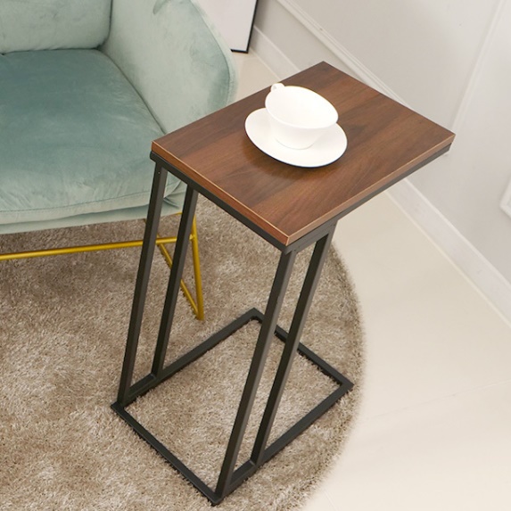 사각 협탁 현관협탁 전시용 ㄷ자 테이블 폭좁은 쇼파용 소형 탁자 높은 사이드테이블 미용실