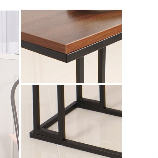 사각 협탁 현관협탁 전시용 ㄷ자 테이블 폭좁은 쇼파용 소형 탁자 높은 사이드테이블 미용실