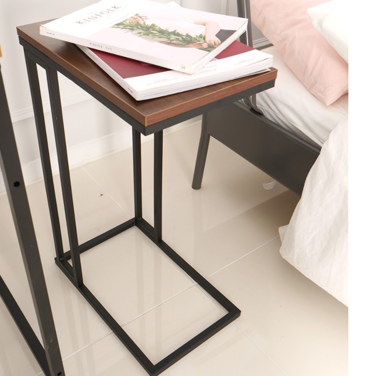 사각 협탁 현관협탁 전시용 ㄷ자 테이블 폭좁은 쇼파용 소형 탁자 높은 사이드테이블 미용실