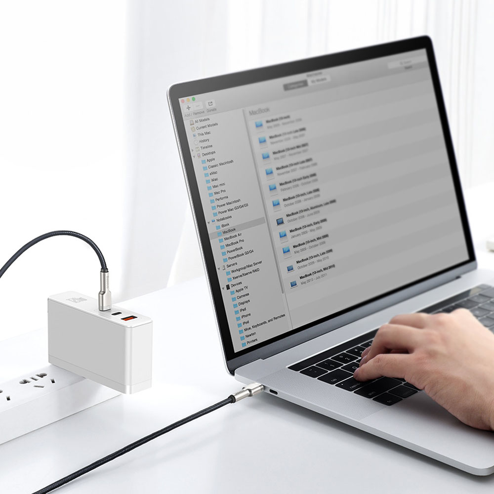 베이스어스 C타입-C타입 PD 100W 고속 충전 데이터전송 케이블 2M 480Mbps - 상세 이미지 3