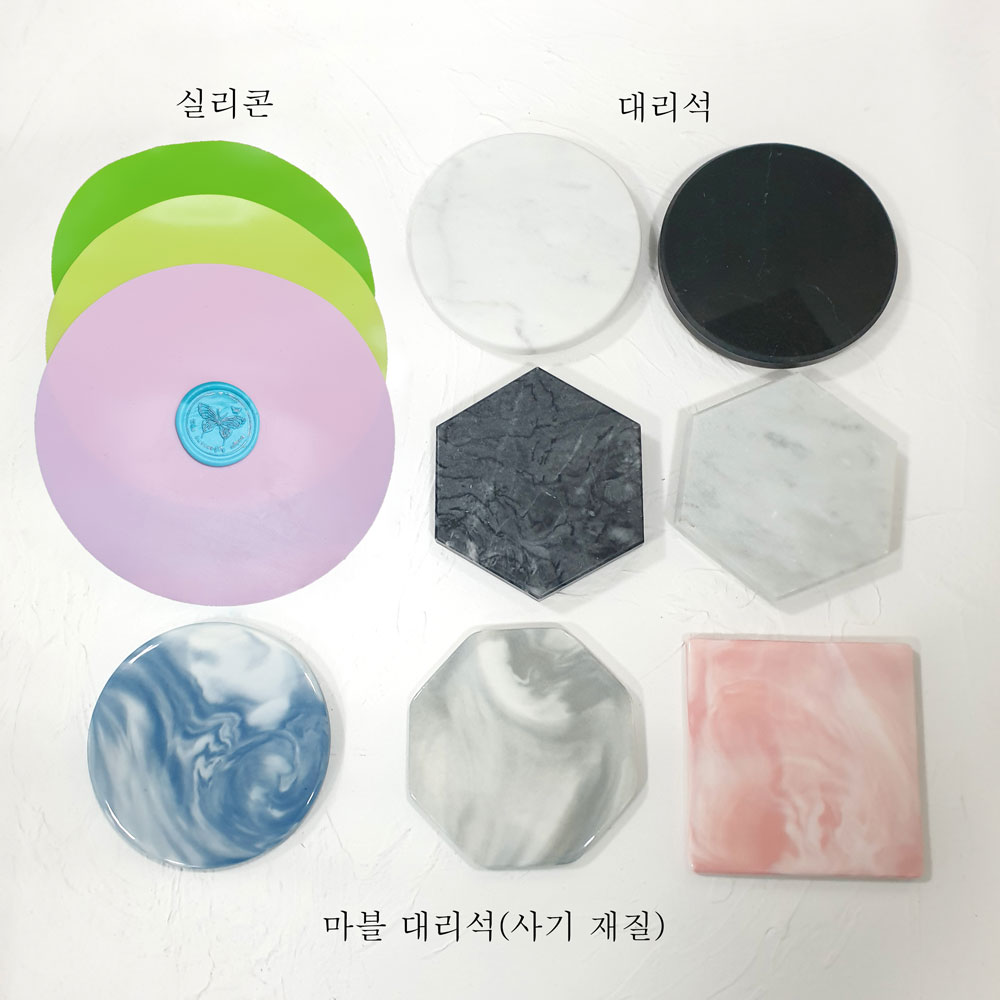 에이플렉스 실링왁스 스탬프 씰링왁스 받침 패드 대리석 화이트 원형 - 상세 이미지 2
