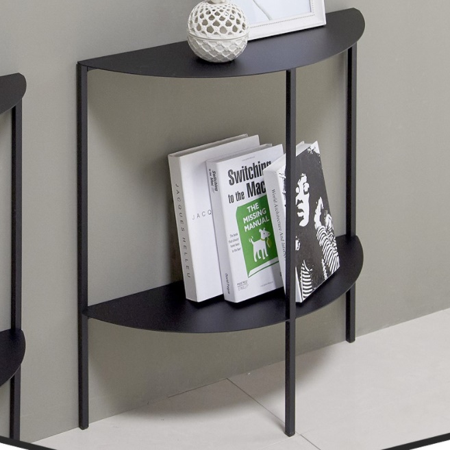 반원테이블 소파뒤책장 화분 테이블 탁자 벽테이블 철제 얇은 현관협탁 미용실 쇼파뒤선반