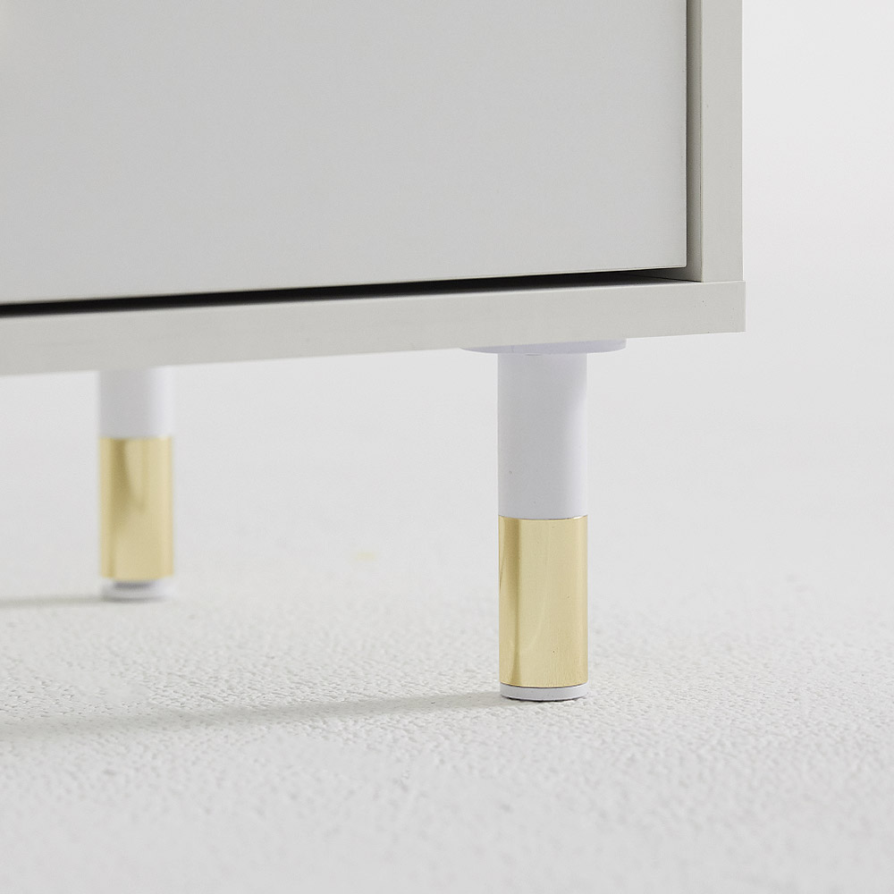 장인가구 로지 E0 거실 TV 티비다이 3단 서랍장 수납 화이트 거실장 1800