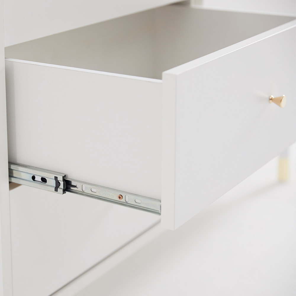 장인가구 로지 E0 거실 TV 티비다이 3단 서랍장 수납 화이트 거실장 1800