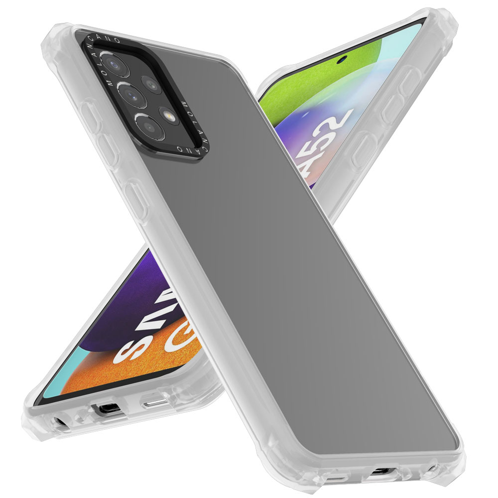 모란카노 갤럭시 A52s 5G 임팩트 제로 범퍼 휴대폰 케이스 화이트 반투명 - 상품 이미지