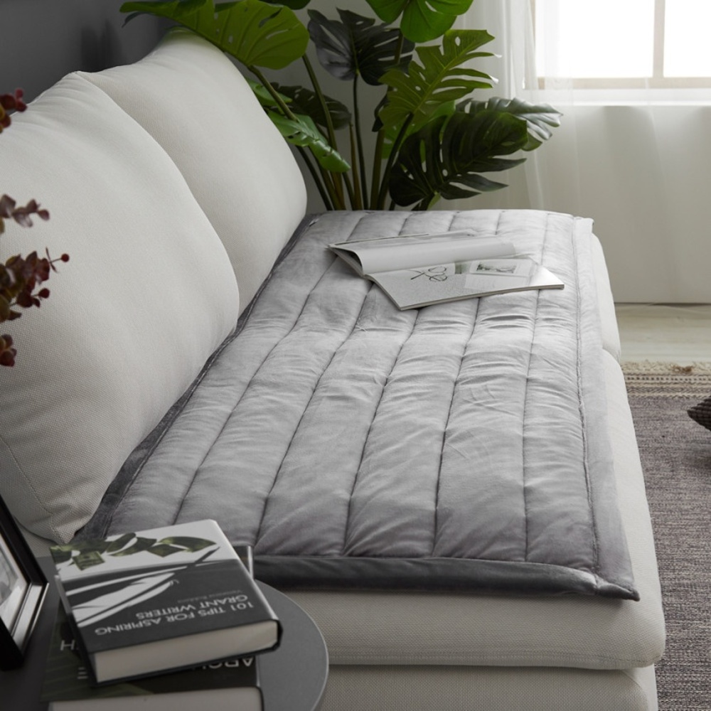 극세사 누빔 쇼파패드 폭신한 논슬립 쇼파매트 카우치 덮개 깔개 3인용 4인용