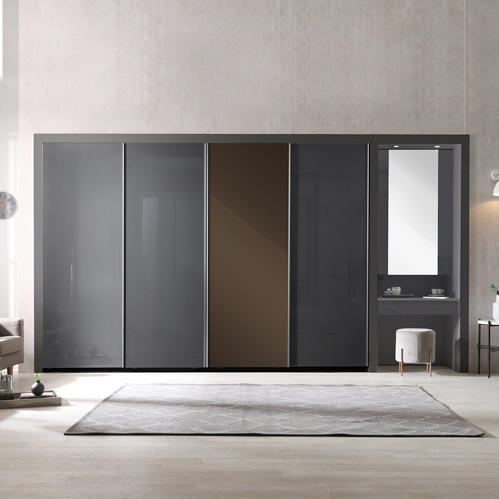 장인가구 드홈 무광 매트 여닫이 안방 작은방 드레스룸 수납 맞춤 붙박이장 30cm