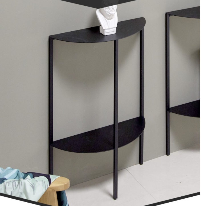 반원테이블 소파뒤책장 화분 테이블 탁자 벽테이블 철제 얇은 현관협탁 미용실 쇼파뒤선반