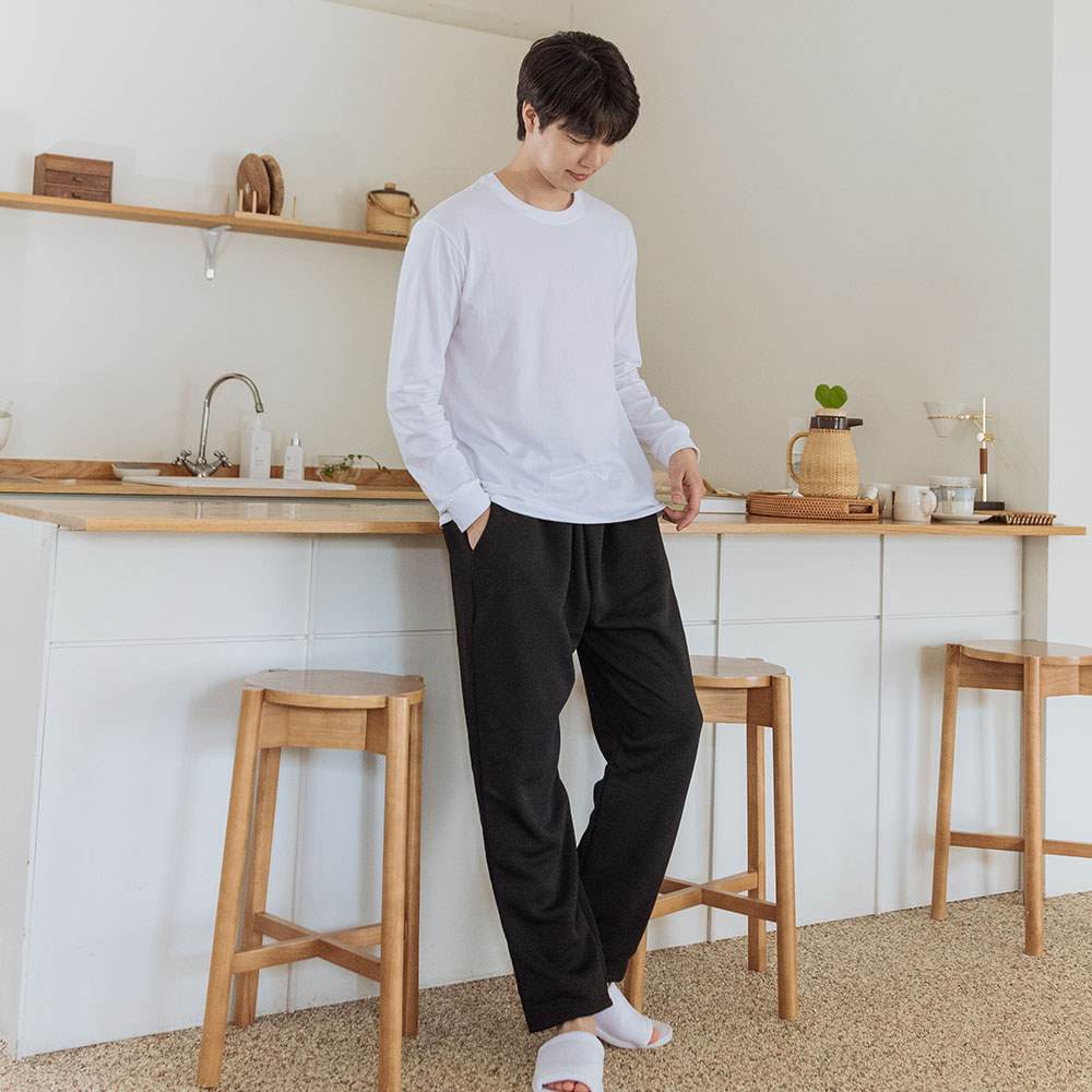 에이원 남성용 도톰 기모 스판 잠옷 바지 이미지 4