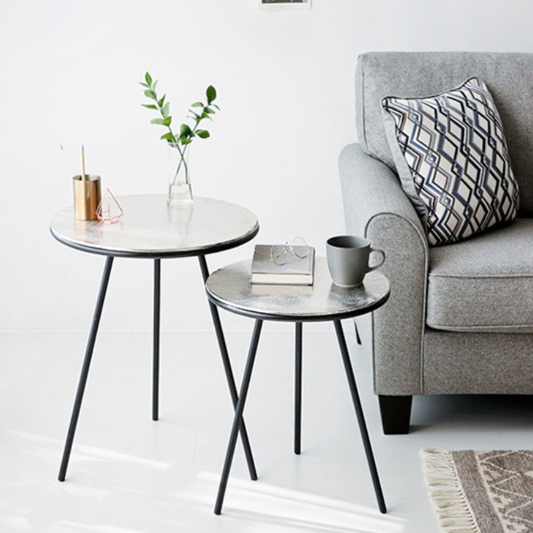 원형 테이블 높은 소파테이블 명품 디자이너 거실용 탁자 엔틱 2인용 티테이블 고급 티탁자