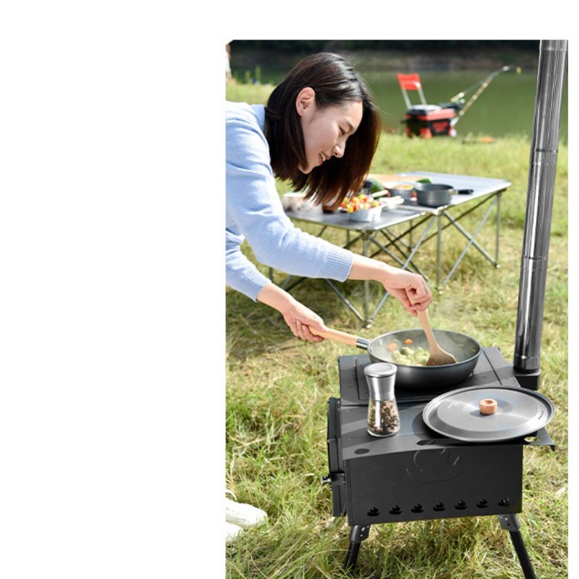 캠핑용난로 소형 화목 난로 미니 나무 야외용 난로