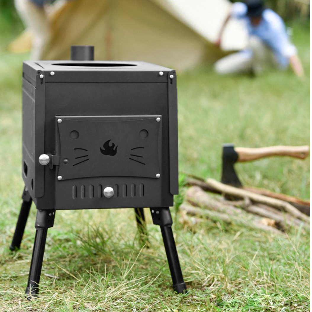 캠핑용난로 소형 화목 난로 미니 나무 야외용 난로