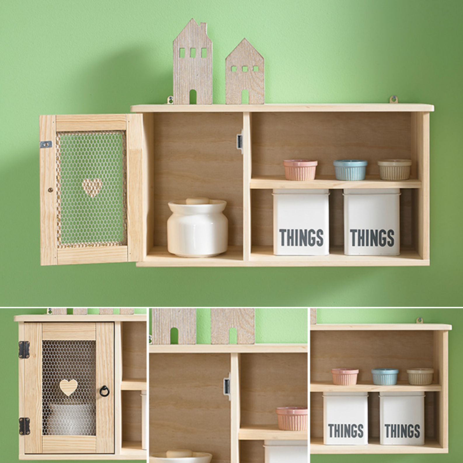 원목 벽걸이 선반장 나무 벽걸이 장식장 미니 선반 수납 공간활용 인테리어 선반 벽 - 상품 이미지