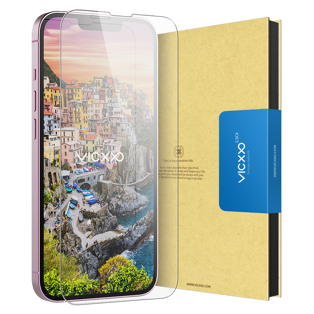 빅쏘 2.5CX 강화유리 필름 아이폰13 미니, 2매입